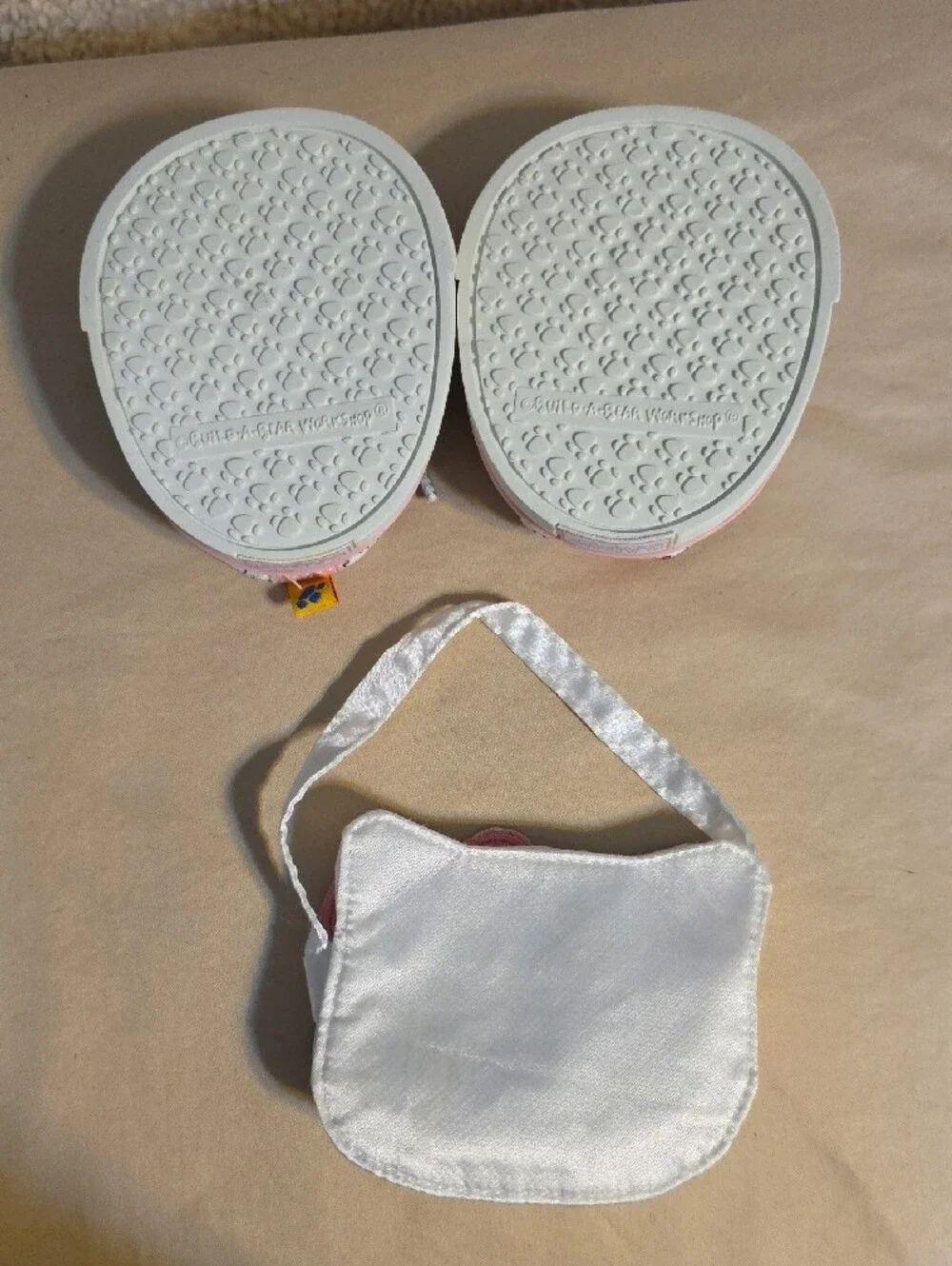BABW - Hello Kitty White Pink Printed Canvas Baby Shoes with Bow Purse